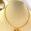 heart stripe heart chain