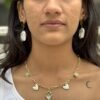 white pearl earrings