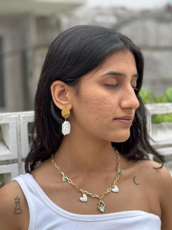 white pearl earring pearl white earring