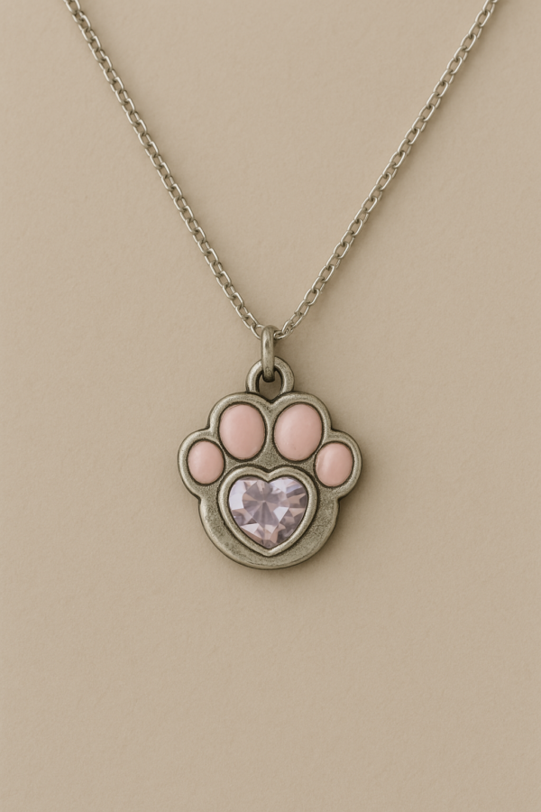 dog paw charm chain