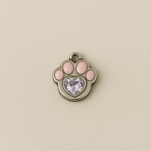 dog paw charm chain
