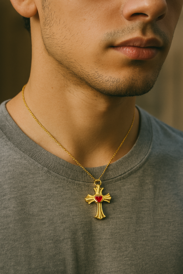 red cross charm chain