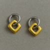 silver and gold hoop earrings