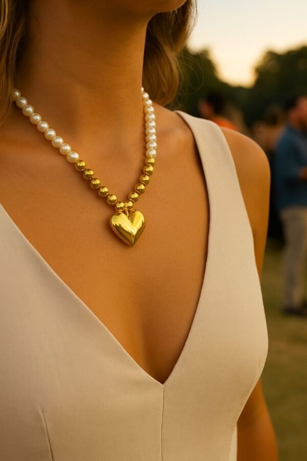 heart pearl chain