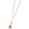 statement pink charm chain
