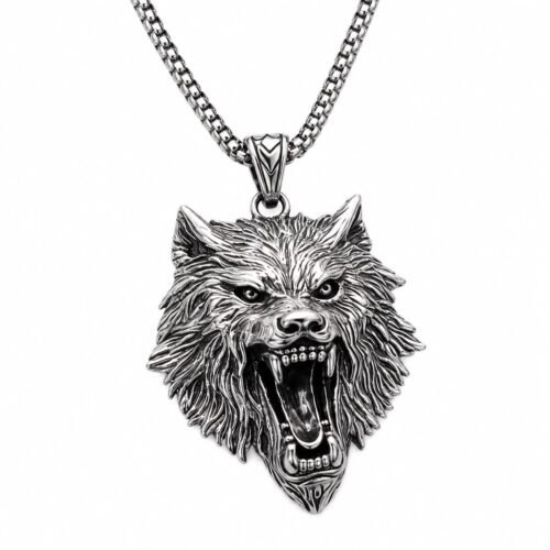 Alpha wolf pendant chain