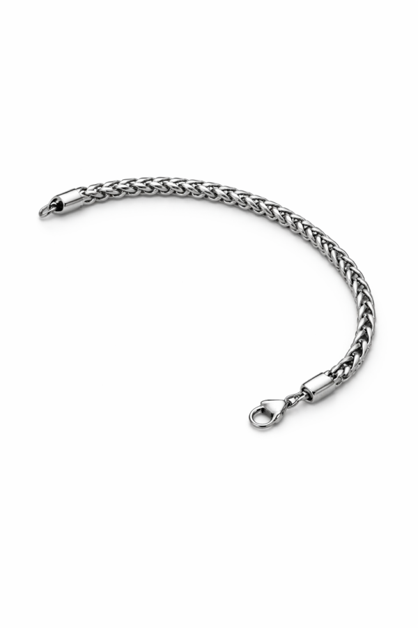 Classic weave silver bracelet