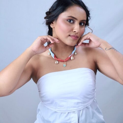 red scarf charm chain