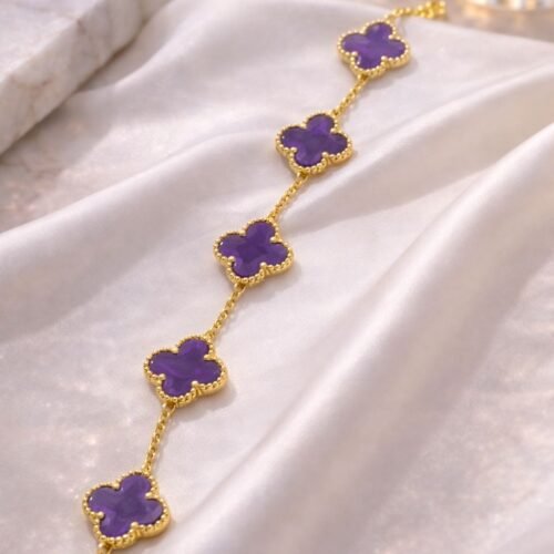 purple clover bracelet