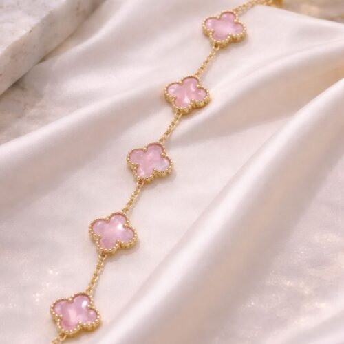 pink clover bracelet