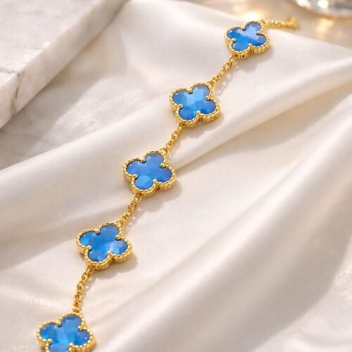 light blue clover bracelet