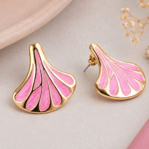 Blush shell earrings