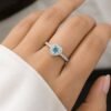 Sky heart halo ring