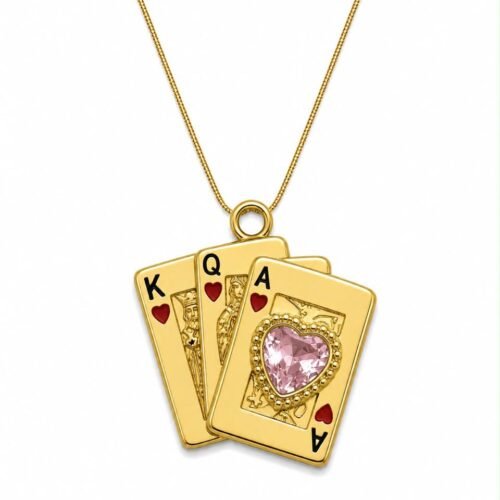 Royal Flush Playing Cards Necklace