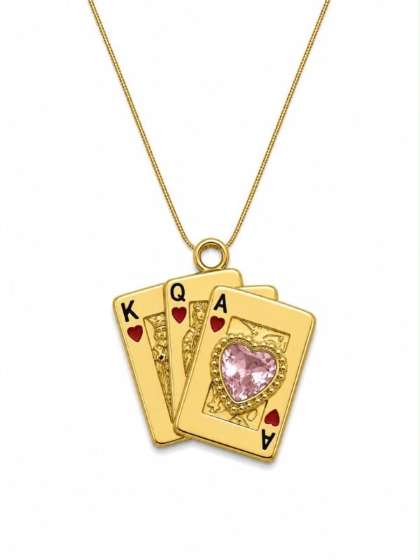 Royal Flush Playing Cards Necklace