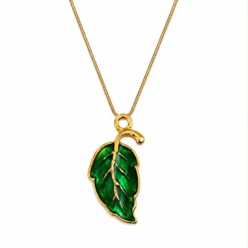Emerald Leaf Necklace 🍃