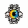 Rainbow Eye Skull Charm