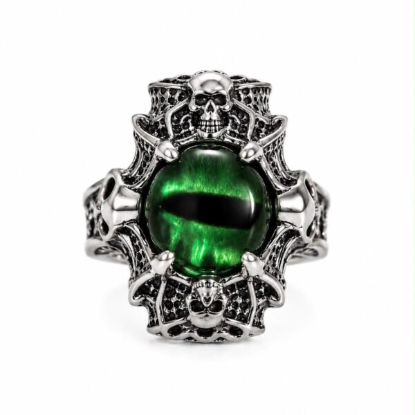 Emerald Evil Eye Gothic Charm